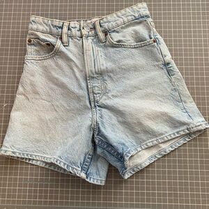 Zara Blue Jean Shorts High-Waisted Vintage Style